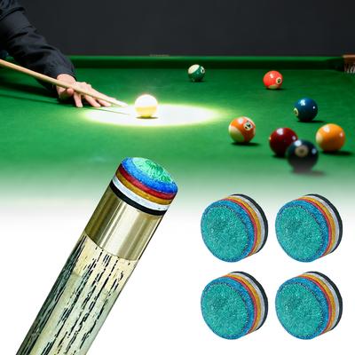 1 Stück 14mm Pool Queue Spitzen Pool Billard Queue Spitzen Pool Stock Ersatzspitzen Pool Stock Spitzen Snooker Queue Spitzen Mehrschichtig Regenbogen
