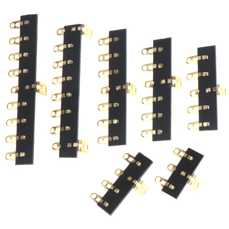1 Pcs Ampmart 3-10Pins Tag Strip Gold Pins Plated Audio Strip Tag Board ,For Guitar Amplifiers Hifi Diy