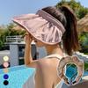 New Arrivals Open Run Women Summer Wide Brim Hairband Travel Sun Cap