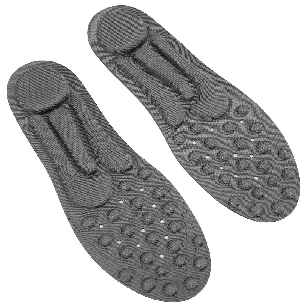 JFT Foot Massage Insole Therapy Breathable Inserts Cuttable Shoe Pads Gray for Men Women41 50