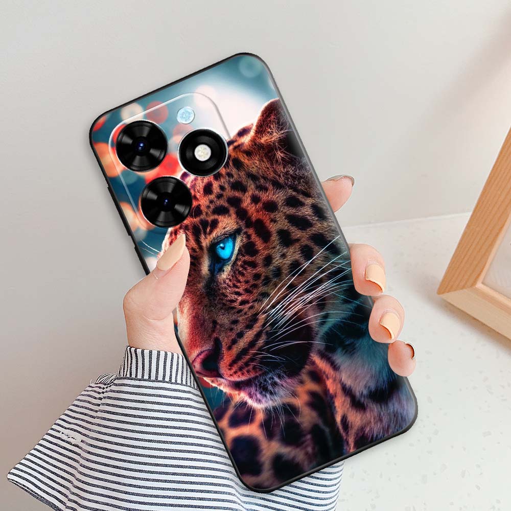 For Tecno Spark GO 2024 Case For Spark GO 2023 Cover Black Edge Soft Silicone Phone Cases For Spark GO 2022 Shell Bumper Funda