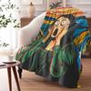 The Scream Painting Throw Soft Flannel AC Blanket Lightweight Summer Nap Throw Cozy  Blanket for Sofa Bed Travel Home