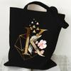 Print Canvas Bag Women's Shoulder Bag Fashion Floral Letter Ladies Hand Bags Alphabet Tote Bag