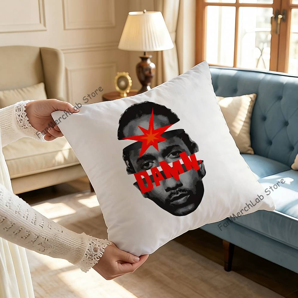 KKendrick Rapper IIamarS Pillow Covers Cartoon Sofa Decorative Home Doublesided Printing Short Plush Cute Cushion Cover