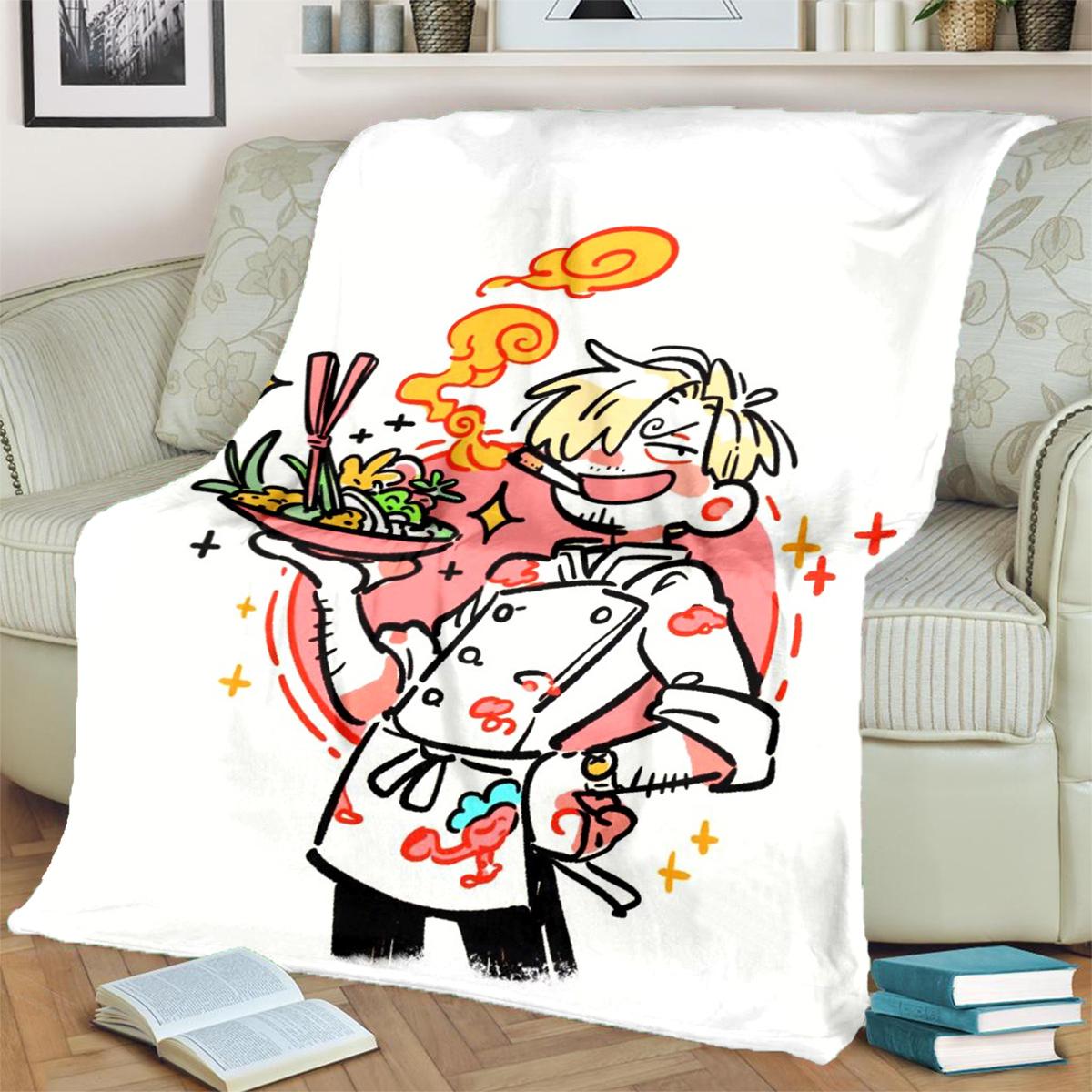 

Warm Flannel ONE PIECE Blanket Comfortable Print for Sofa, Bed, Bedroom and Travel 75x90cm