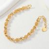 1 Middle Eastern Saudi Style Hollowed Out Love Chain Copper Women's Minimalist Bracelet