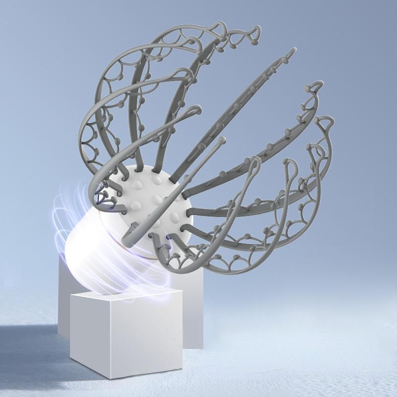 Elektrisches Oktopus-Kopfhautmassagegerät, Kopfmassage-Entspannungsgerät, Linderung von Muskelverspannungen und Müdigkeit, Kopfmassagegerät