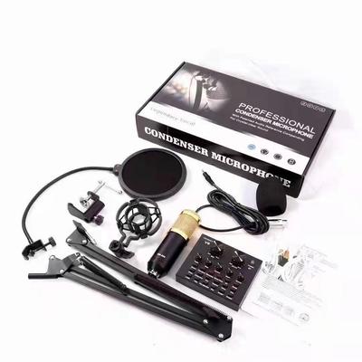 BM800 Condenser Microphone Set with V8/V8S Sound Card for Mobile and PC Live Streaming