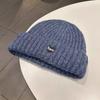 Simple and thick love knitted hat for girls, thickened and cute wool hat for autumn and winter, warm ear protection hat for men