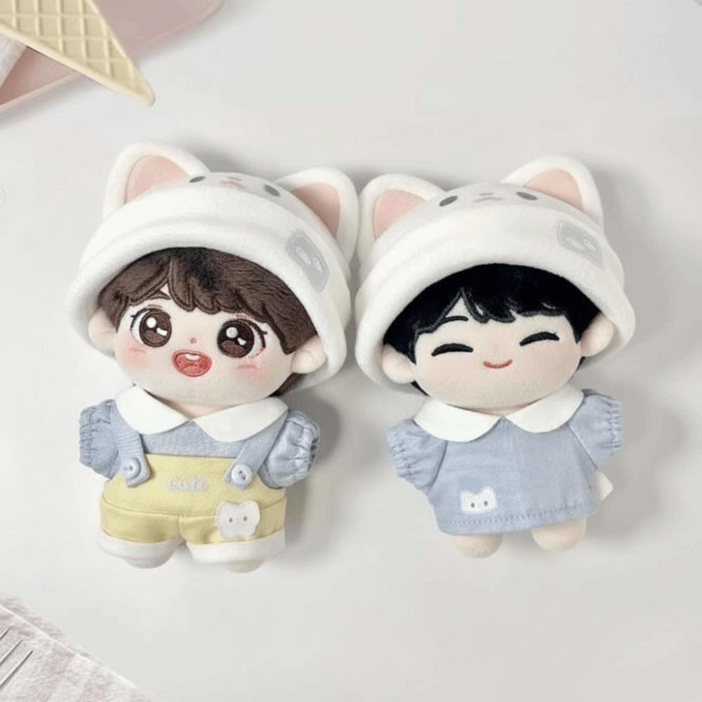 1 Set Suit 10cm Cotton Doll Clothes Cat Hat Doll Dress Up Set Doll Clothes Outfit Doll Accessories