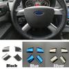 4pcs Steering Wheel Decoration Cover Trim Car Stickers For Ford Focus 2 MK2 2005-2011/KUGA 08-12/ C-MAX 2007-10 Auto Accessories