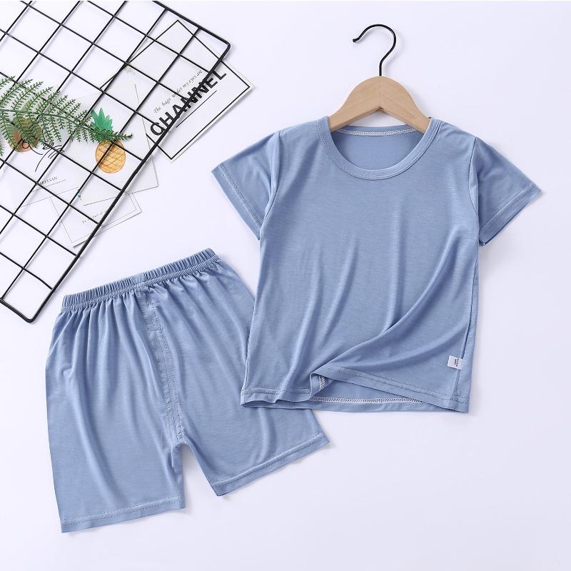 Children's Pajamas Modal Short Sleeved Suit Summer Pajamas Children's Clothing Waist Belly Protection Home Clothes