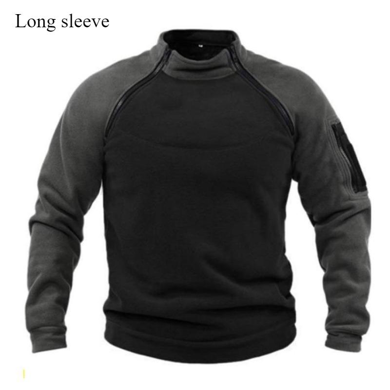 

Мужская толстовка с капюшоном и воротником-стойкой, весна-осень, свободный, двойной рукав, цветной, теплый, дышащий, тактический свитер, джемпер 4XL серый