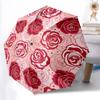 1pc Roses Pattern Automatic Opening/Closing Umbrella with Operation & Windproof Canopy Yy260311016