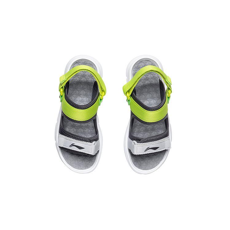 LiNing Comfortable Non-Slip Sports Sandals Kids Sandals Black Green YKUR022-7