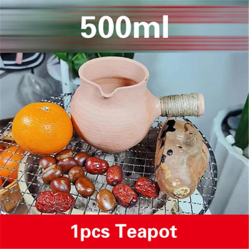 Teapot Pottery Justice Cup Handmade Clay Pot Natural Pottery Tea Pot Pottery Pot Water Jug Boil Tea In a Fire Roast Tea Pots