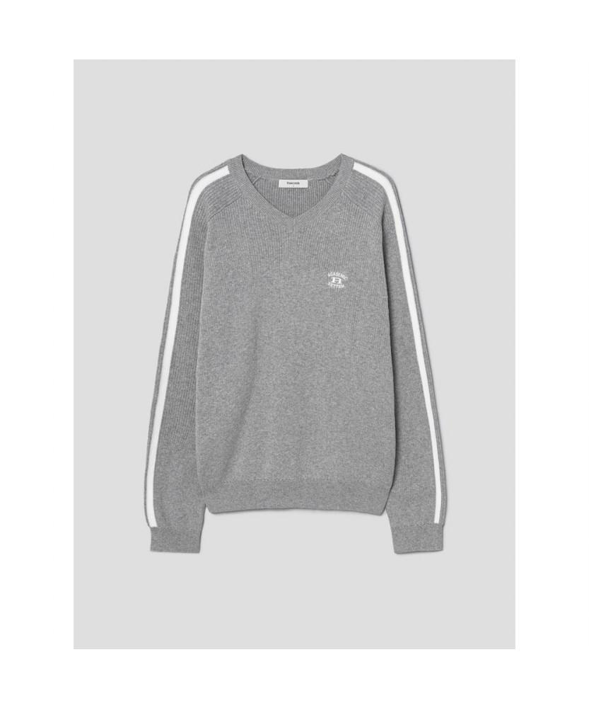 8SECONDS V-Neck Track Knit Gray