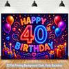 2D Flat Backdrop1pc Colorful Design Birthday Backdrop Banner Polyester Wall Decor For Living Room Bedroom Office Outdoor Decor Holiday Gift