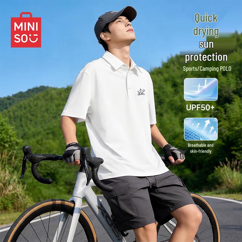 MINISO Men s Quick-Dry Mesh Polo Shirt with UV Protection 2XL