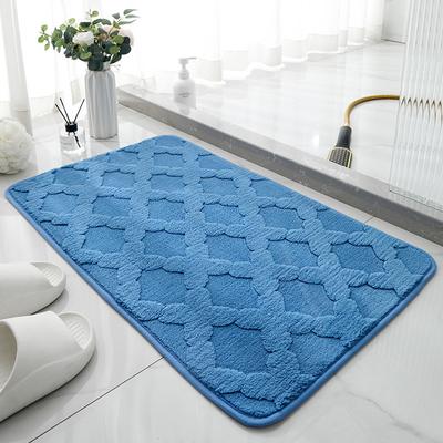 Rectangle Bathroom Toilet Door Water-absorbing Non-slip Foot Pad Soft Bedroom Floor Mats Solid Color Home Nylon Door Mats