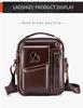 STEEL LION Men's Cowhide Leather Crossbody Sports Bag - Durable, Fashionable, Mini Handbag