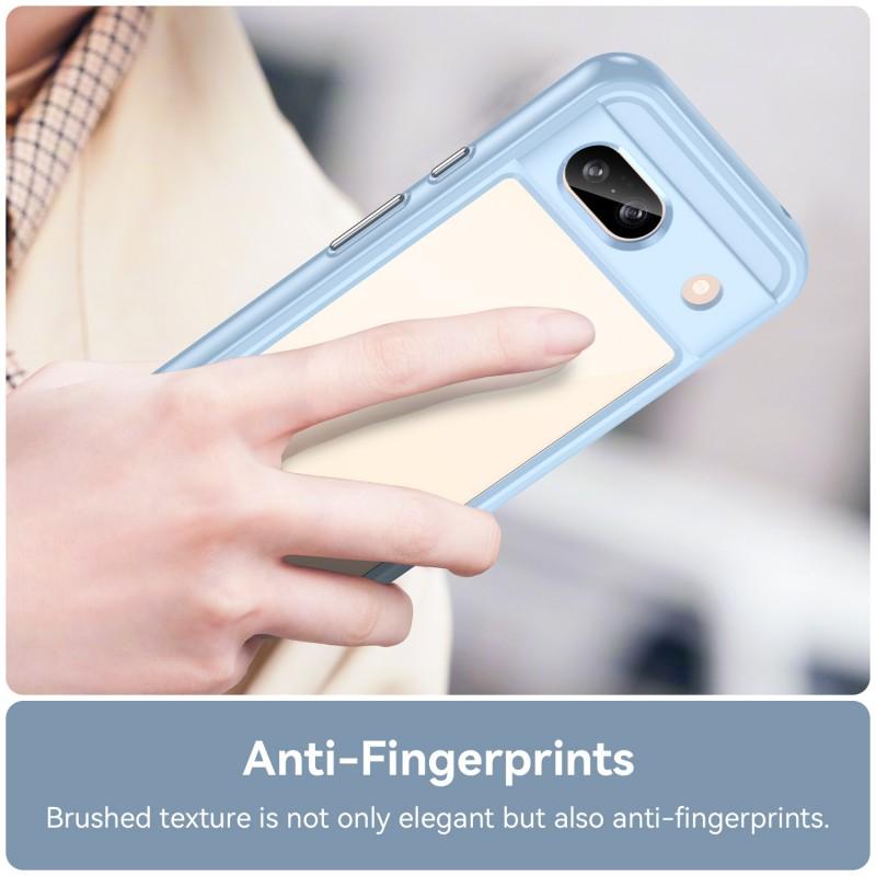 For Google Pixel 8a Back Cover WANLONFENG XC Series TPU Acrylic Phone Case with Tempered Glass Film