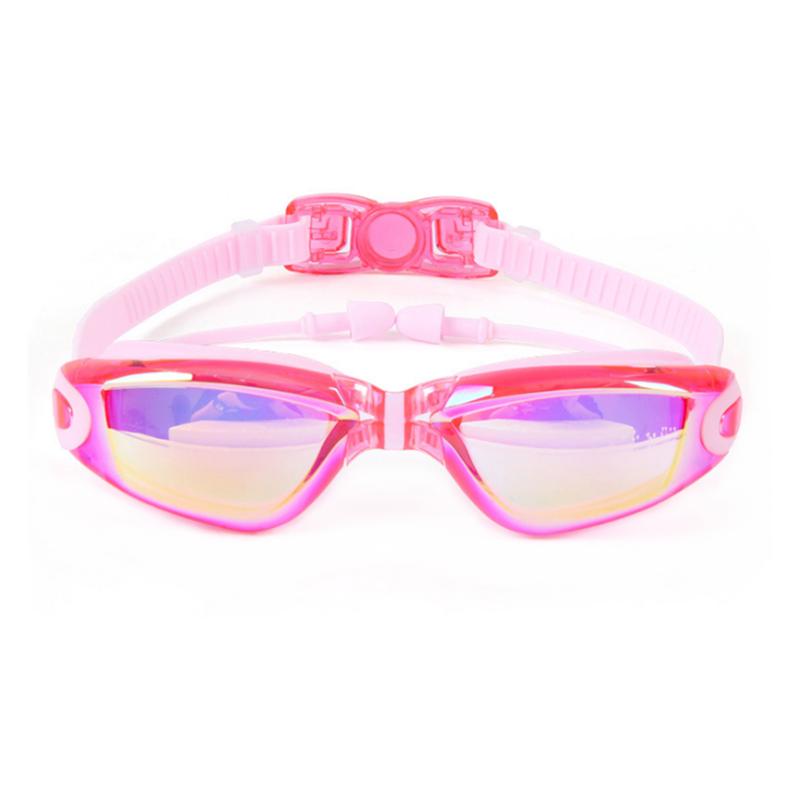 

Очки для плавания для детей, профессиональные силиконовые, стандартные очки для плавания, регулируемая скорость, детские очки для бассейна розовый