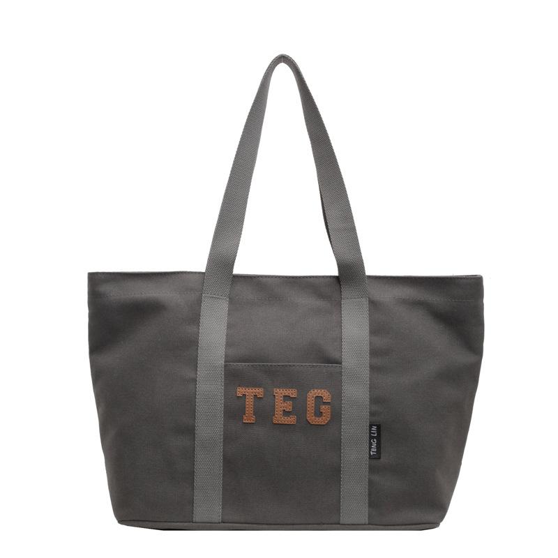 Canvas casual large-capacity bag women's 2025 new shoulder bag summer versatile soft surface class commuter tote bag