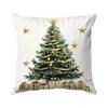 Golden Christmas Decoration Pillowcase Printed Polyester 45x45cm Throw Pillowcover Decorative Sofa Cushion Pillowslip Home Decor