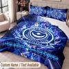 Portsmouth FC Printed Bedding Set Custom Name Text 1 Duvet Cover 2 Pillowcases For Bedroom