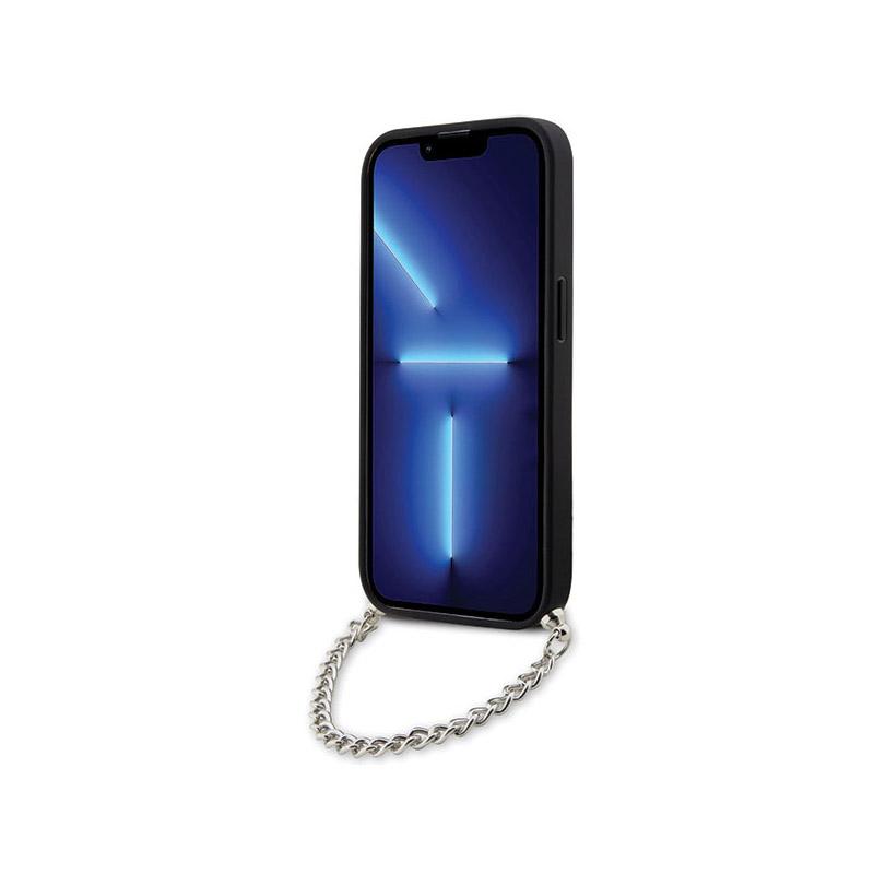 Karl Lagerfeld Saffiano Monogram Chain - Etui Iphone 14 Pro (Czarny)