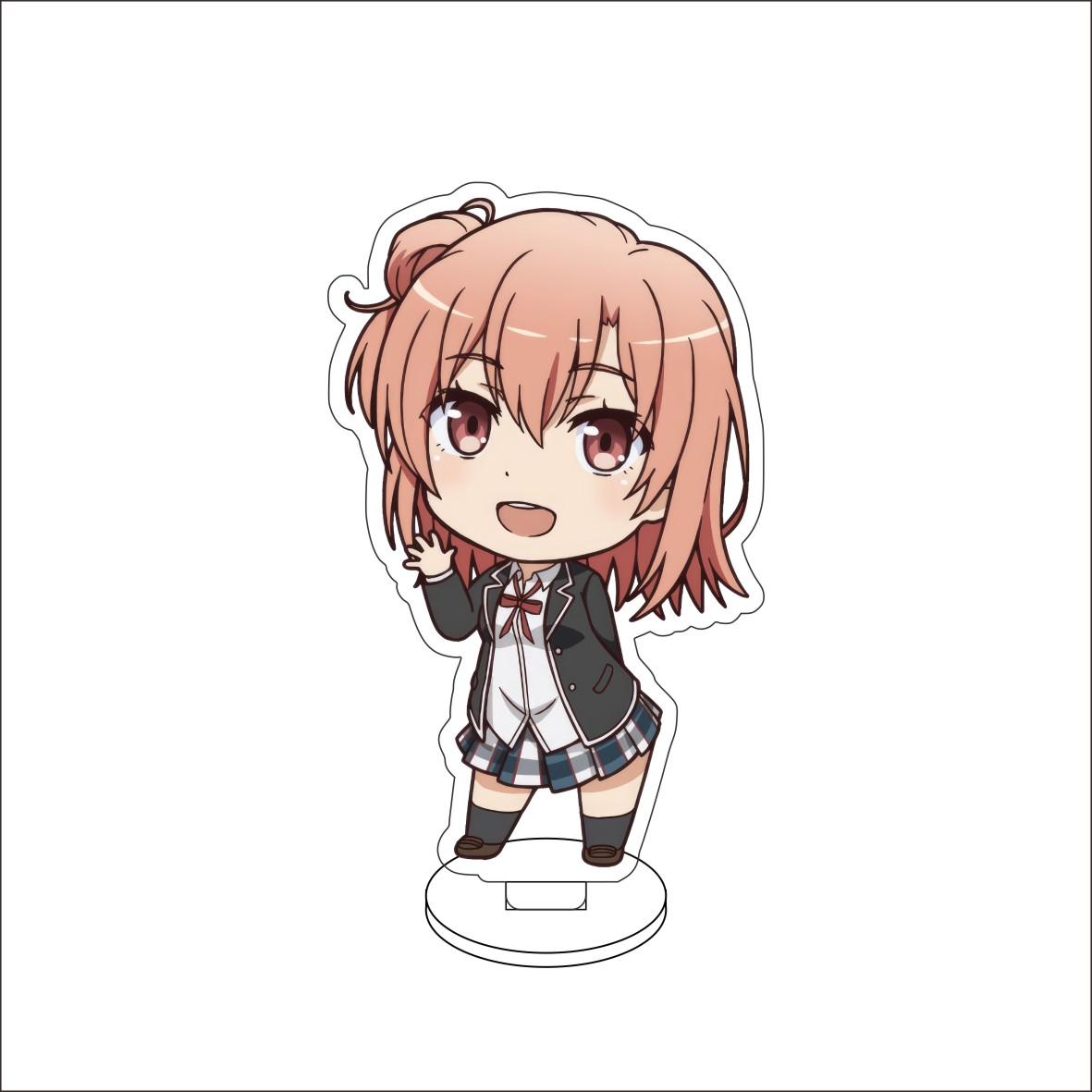 

10CM Anime My Youth Romantic Comedy Is Wrong As I Expected Figure Stand Model Cute Desk Decor Standing Sign Gifts 10CM