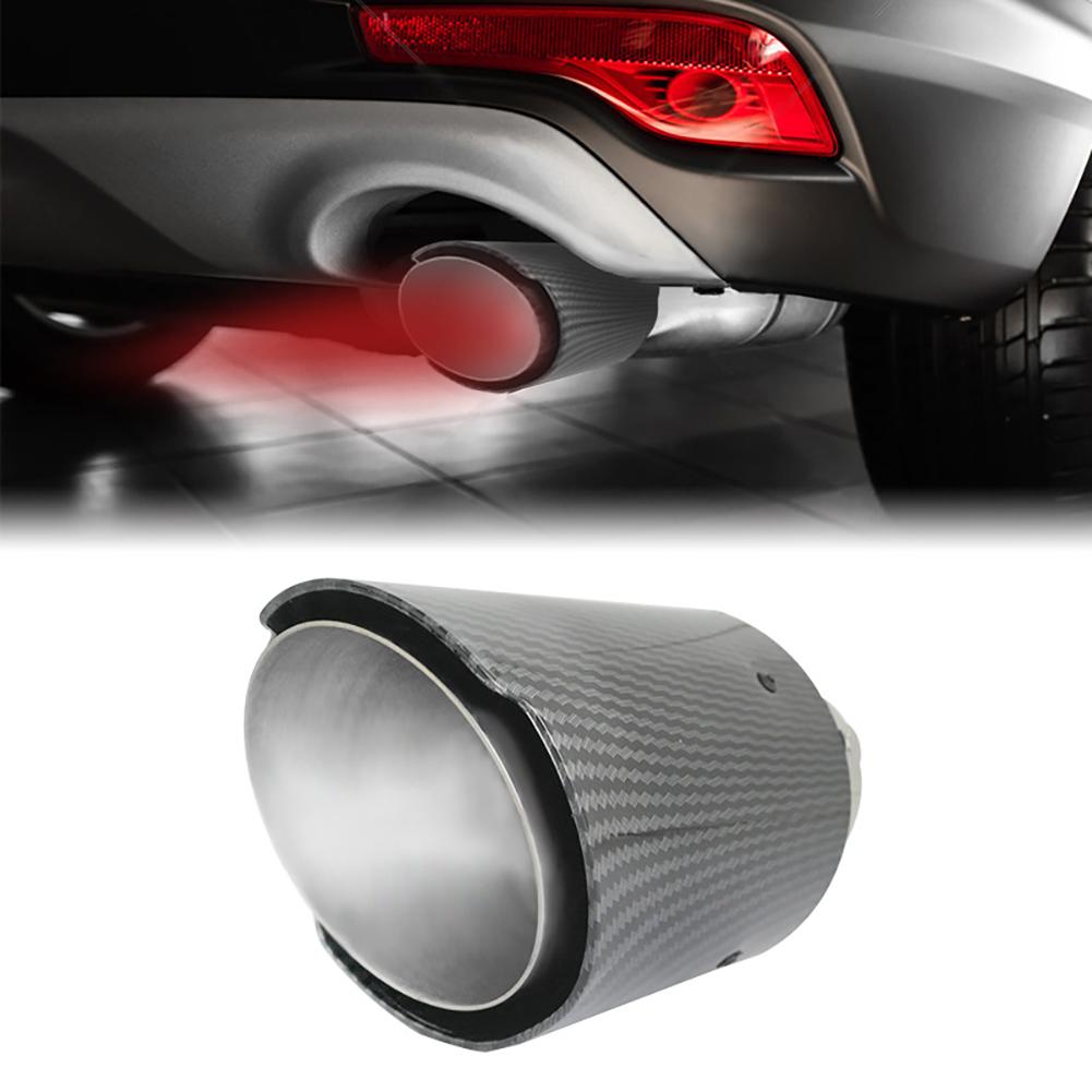 Luminous Led Exhaust Muffler With Led Colorful Lights Easy Installation Carbon Fiber Car Tail Pipe Light Muffler Exhaust Systems