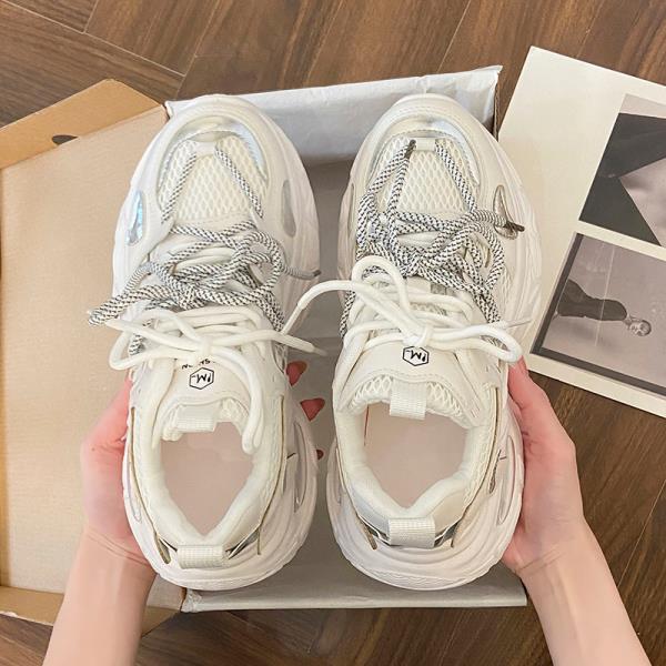 

Fashion Shoes Women s Sneakers With Platform Tennis Female Woman-shoes Thick Sole 2025 Trainers Mesh Roses Summer Sneakers Mesh Women s 35