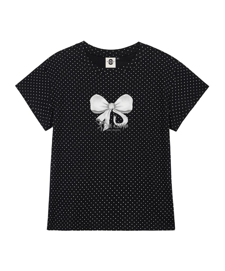 BORN CHAMPS [3 Colors] Reborn Women'S Polka Dot Short Sleeve T-Shirt B25St66