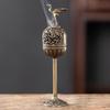 Zinc Alloy Backflow Incense Holder Delicate Portable Magpie Hollow Lamp Auspicious Cloud Pattern Elegant High-foot Stove Home