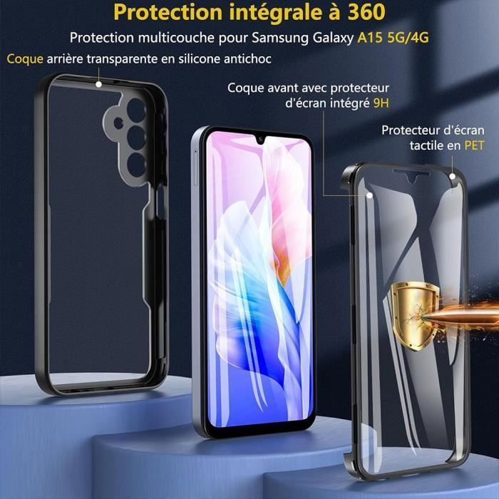 Coque de protection - BOOLING - pour Samsung Galaxy A15 4G-5G - Rigide - Anti-Rayure - Protection 360°