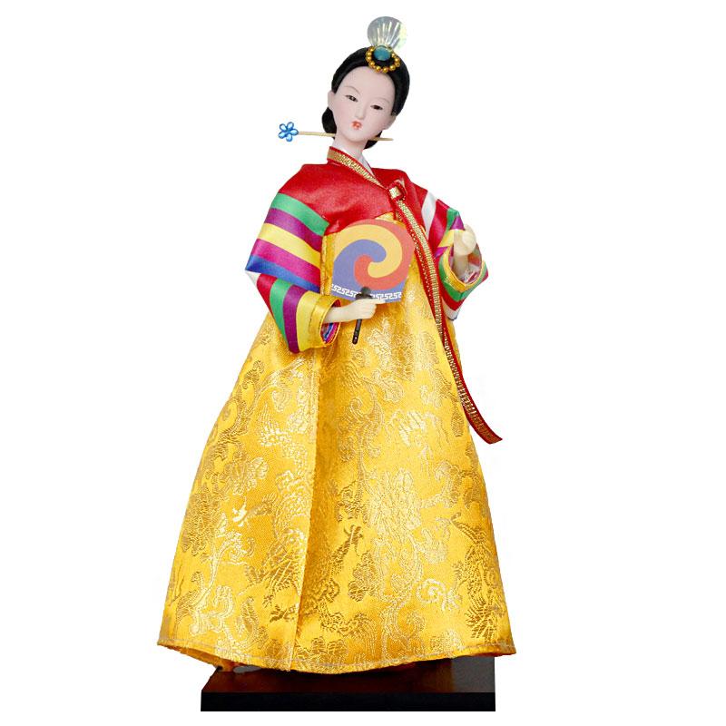 South Korea Girl North Korea Doll Human Shape Silk Doll Home Decoration Accessories Figurine Craft Decorations For Home Folk Art