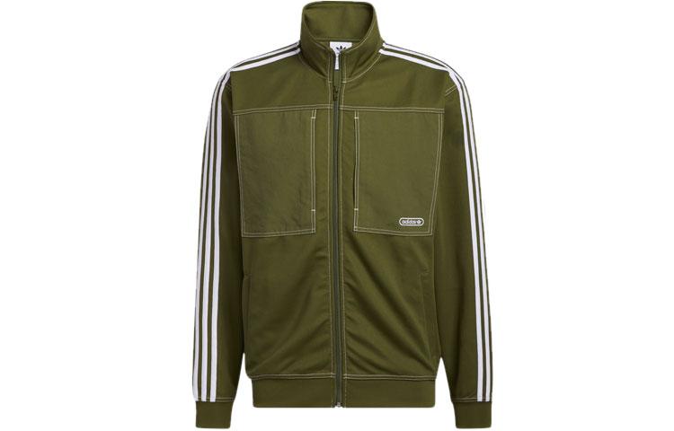 Adidas Originals Jackets Men s Green Stand Collar Moderate Other GN3806 M