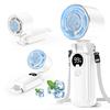 Portable Handheld Fan with Cooling Instant 100 Speed Powerful Up To 20 Hours of USB LCD Screen with Battery Level Compact Mini Heatstroke Carabiner