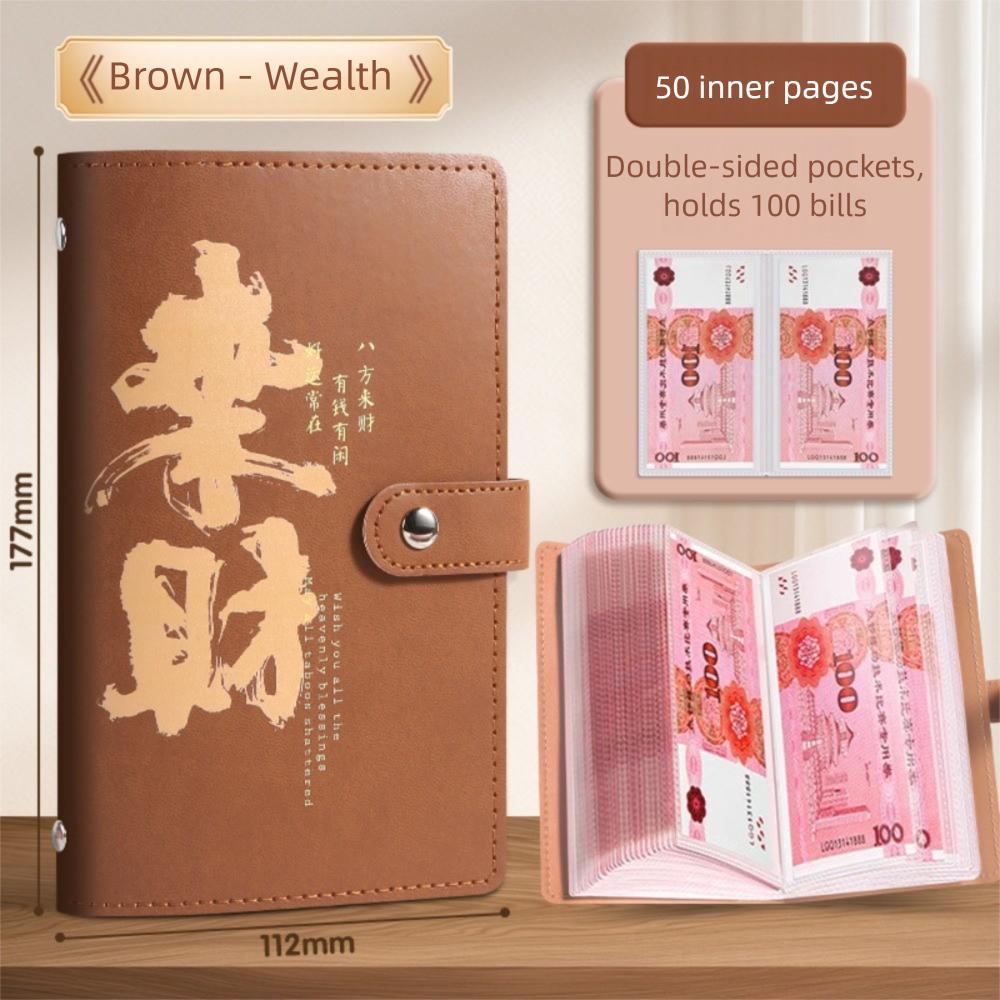 PU Money Collection Book Get Rich Overnight Savings Binder Mini Binder Savings Challenge  Couples