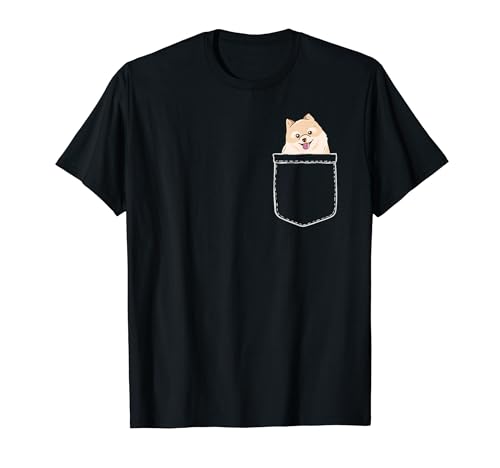 Pomeranian in your pocket, cute dog joke, dog lover, dog owner, pocket pomeranian, pocket pomeranian T-shirt