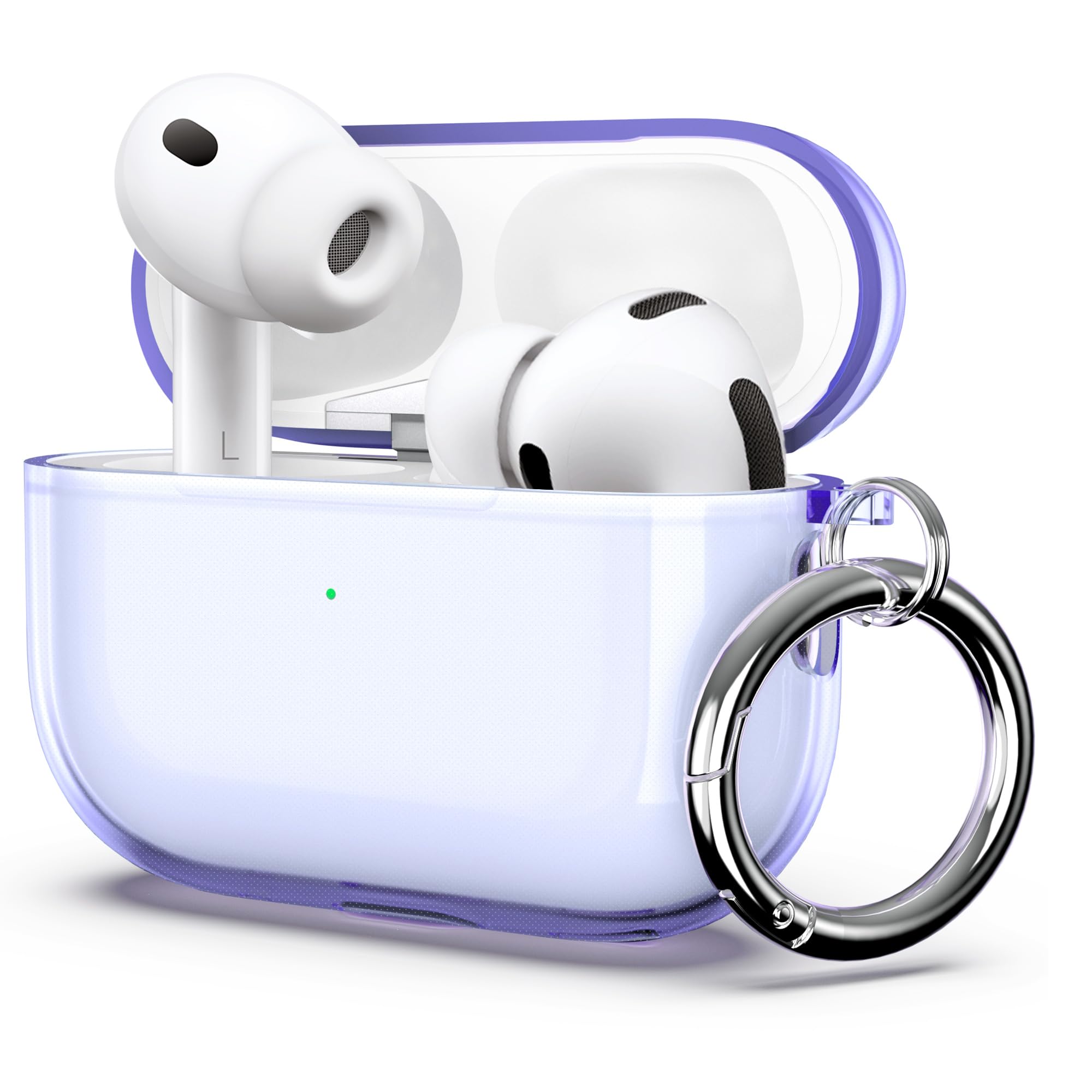

(Прозрачный розовый) Для AirPods Pro 3 Чехол для наушников Аксессуары Для AirPods Pro 3-го Поколения Защитный Чехол Обложка 2026 с Брелоком For AirPods Pro 3