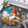 Gnome Round Area Rug,Carpet Rug for Living Room Bedroom Sofa Playroom Decor,Non-slip Floor Mat