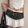 Rivet Vintage Belt Vintage Wide Belt Waist Seal Outside Spice Girl Wear Ladies Waist Seal