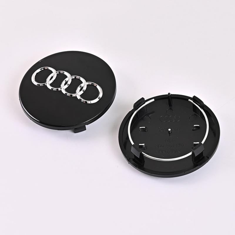 For Audi RS3 4pcs 60mm 61mm 68mm 69mm 77mm Car Wheel Center Caps For Audi A1 A2 A3 A4 A5 A6 A7 A8 Q2 Q3 Q4 Q5 Q7 S3 S4 S5 S6 S7 S8 RS3 RS5 TT