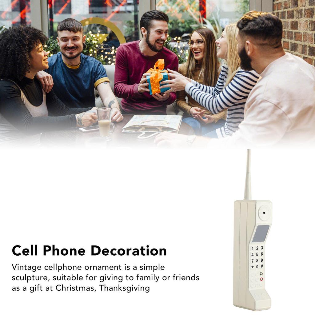 Retro Cell Phone Ornament Attractive Decorative Vintage Cellular Model Iron Material Lightweight Portable for Entertainment