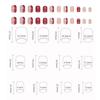 24Pcs/set DIY Nail Accessories Christmas Short False Nails Christmas Fake Nail Extension  Nail Salon