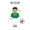 New  Single 4.5CM Soccers Athletics Sportsman Star Building Blocks Cartoon Mini Action Figures Toys For Kids Christmas Gifts