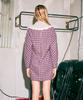 Near And Dear Holiday Check Mini Dress_Purple